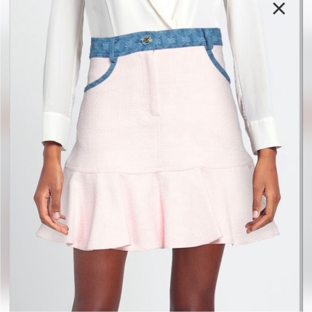 Sandro Pink Denim Skirt